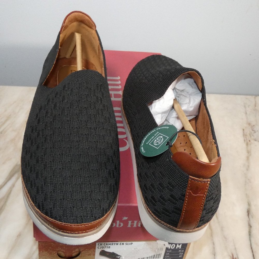 NiB Nice! Rockport Women's Camryn Slip Loafer Flat Black Knit 10